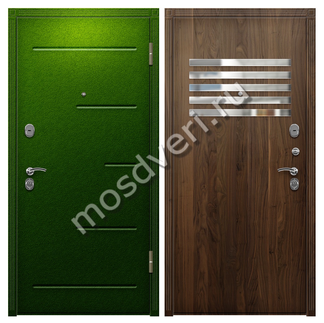 Входная дверь в дом порошковое напыление и МДФ - купить от производителя Мосдвери Входная дверь в дом порошковое напыление и МДФ